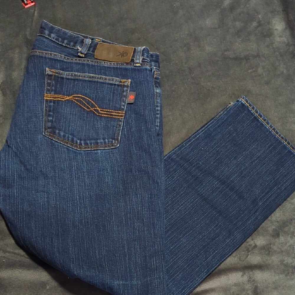 Men's Dark Blue Straight-Leg Jeans 40 X 32